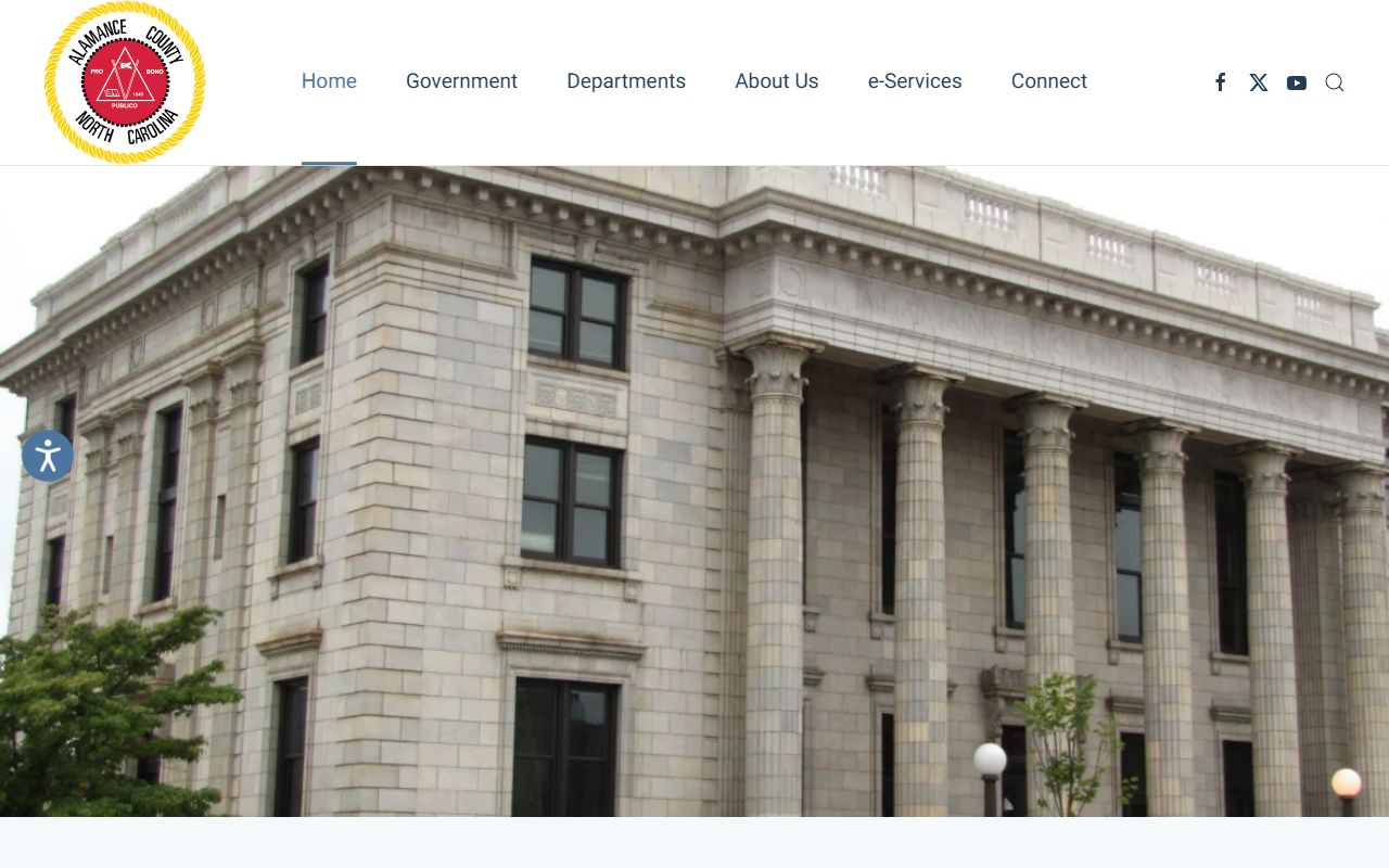 Alamance County government website for Burlington divorce decree records