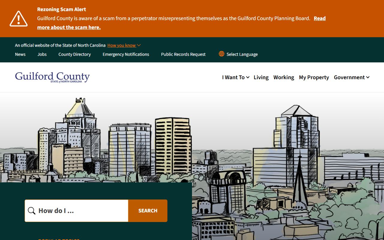 Guilford County government website serving High Point divorce decree records