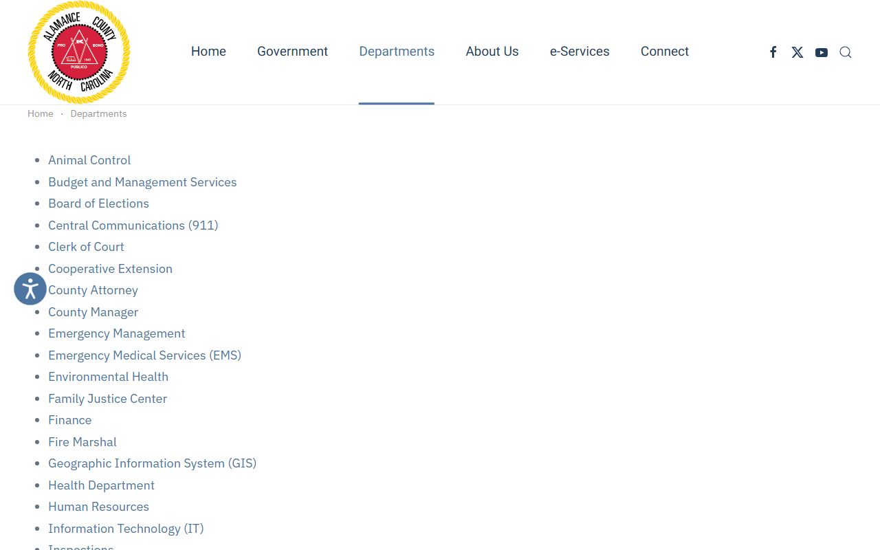 Alamance County Clerk of Superior Court website for divorce decree records