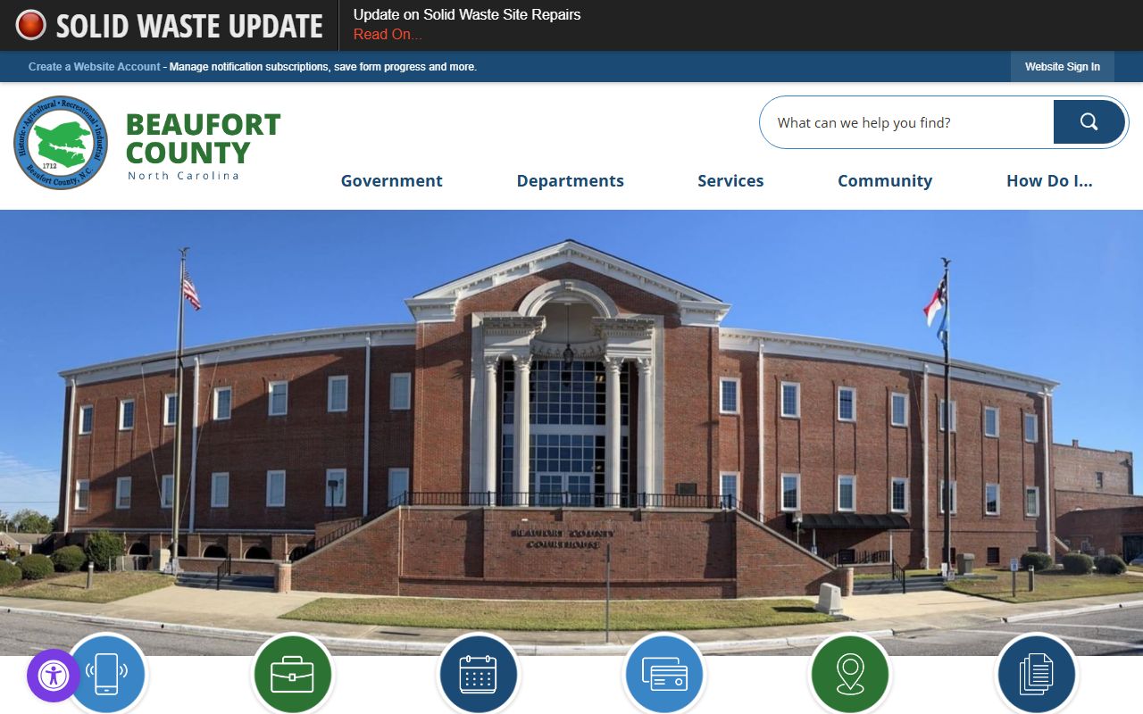 Beaufort County government website for divorce decree record searches