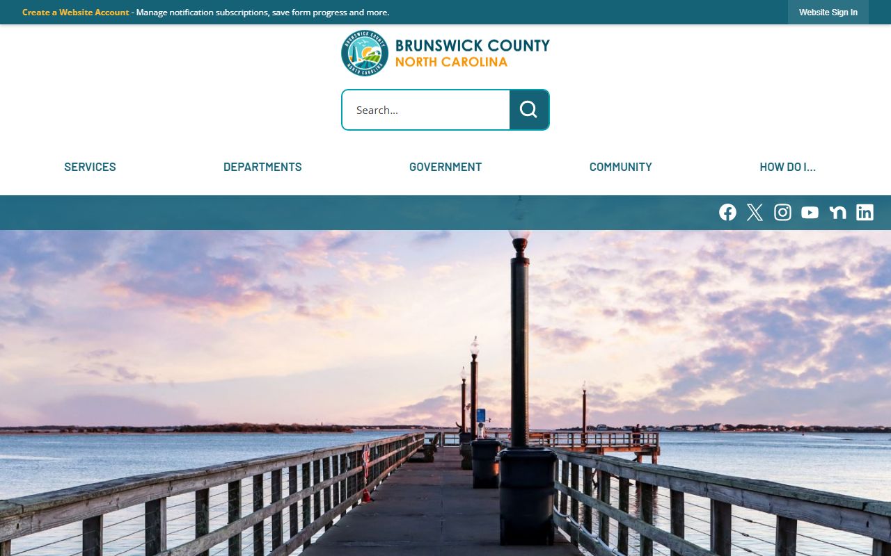 Brunswick County government website for divorce decree records