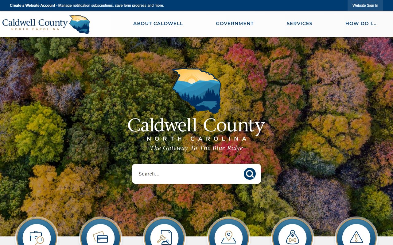 Caldwell County government website for divorce decree records in Lenoir