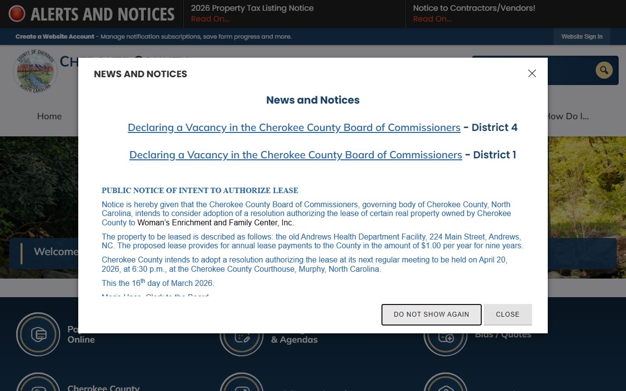 Cherokee County government clerk office for divorce decree records in Murphy