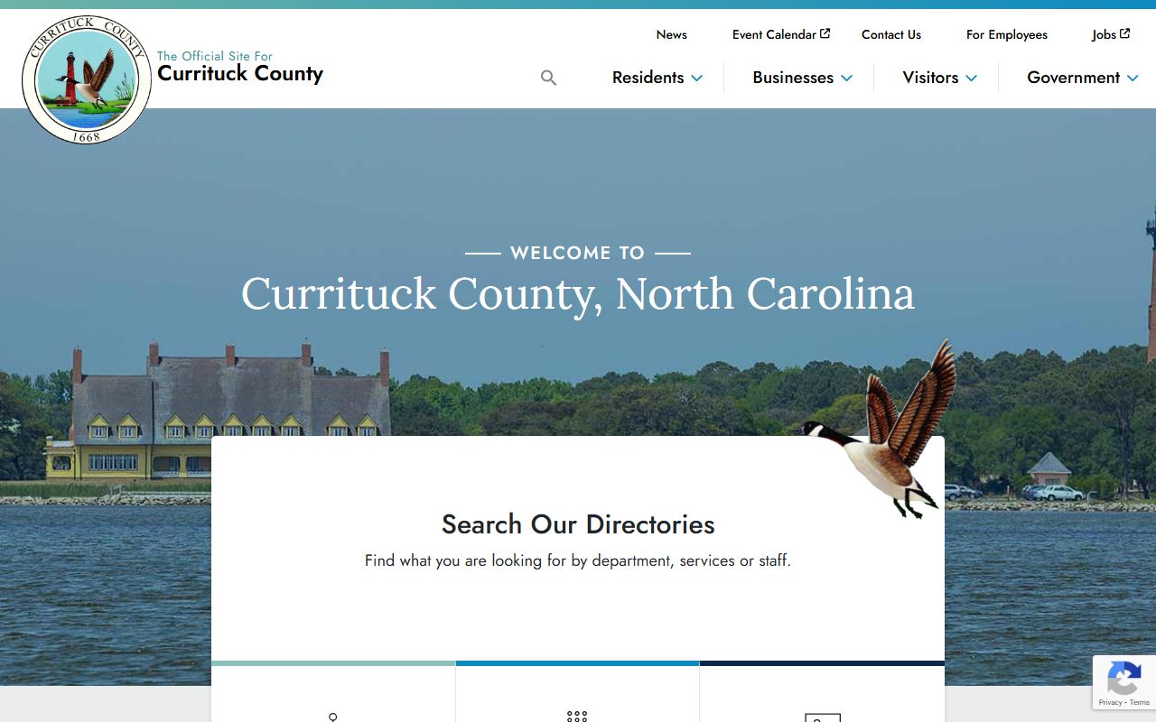 Currituck County government website for divorce decree information
