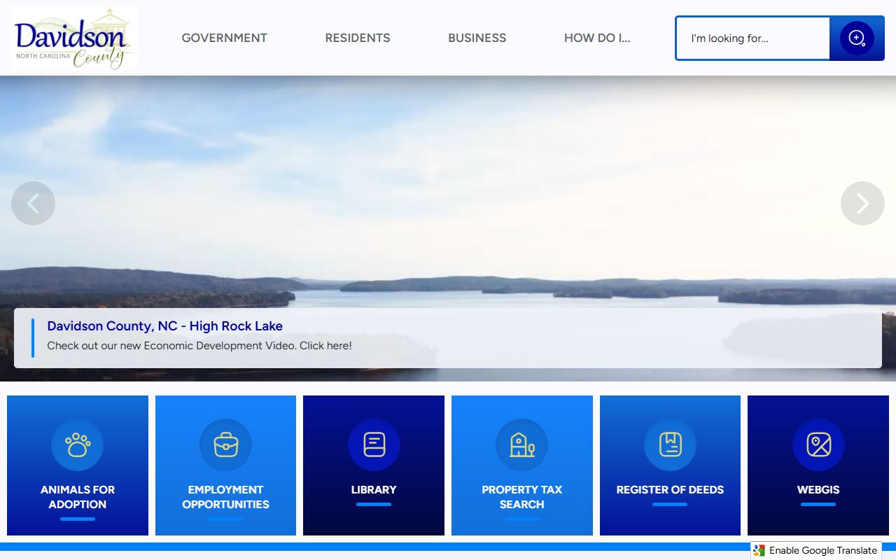 Davidson County government website for divorce decree records