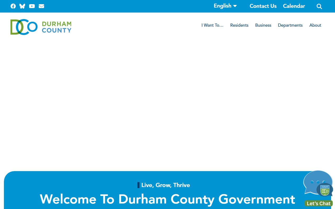 Durham County government website for divorce decree record access