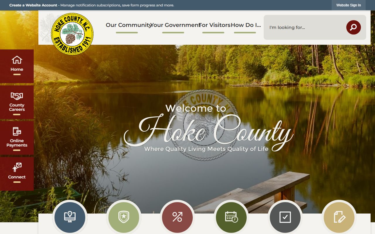 Hoke County government website for divorce decree record information