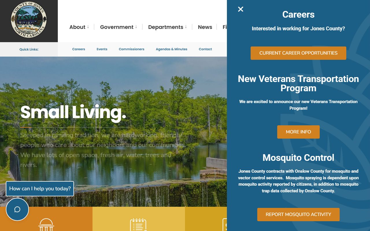 Jones County government website for divorce decree records in Trenton