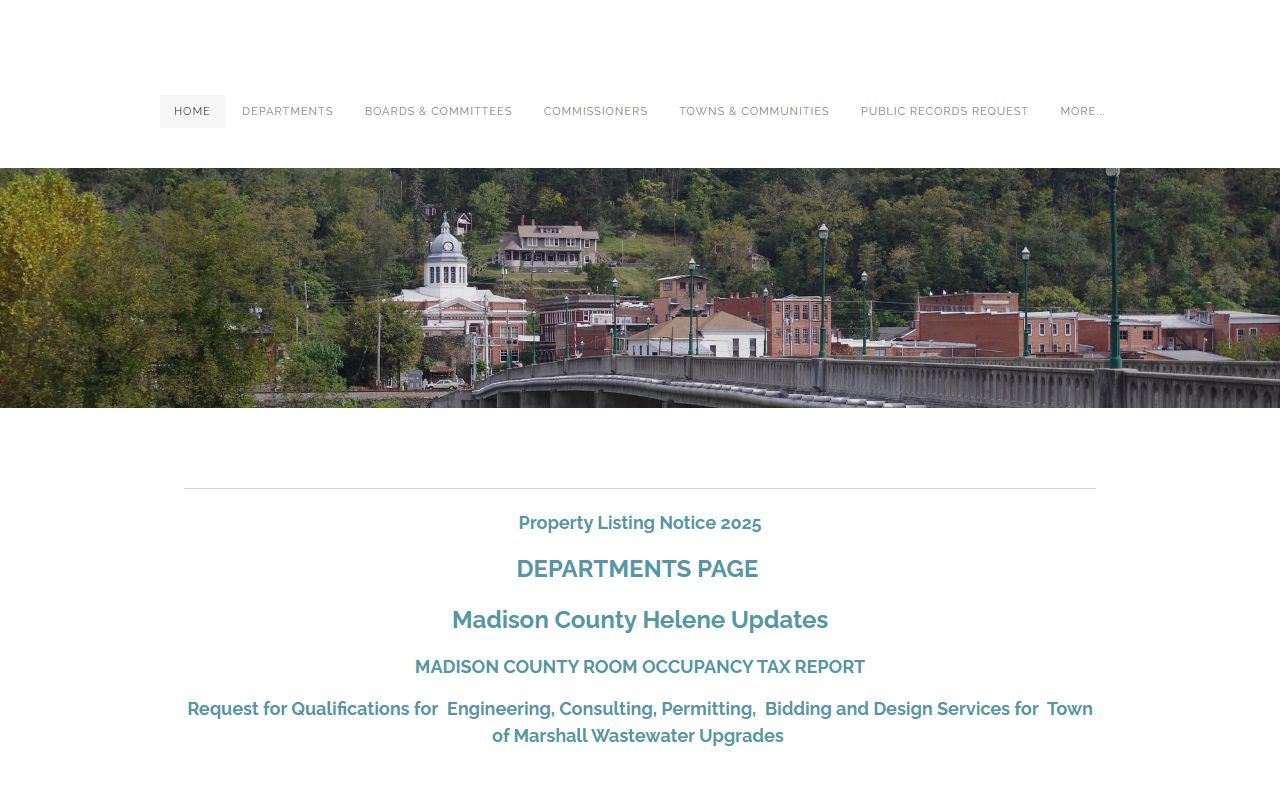 Madison County government website for divorce decree records in Marshall