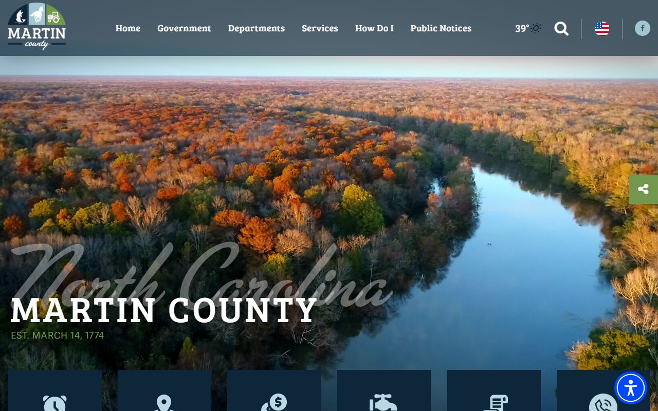 Martin County government website for divorce decree records in Williamston