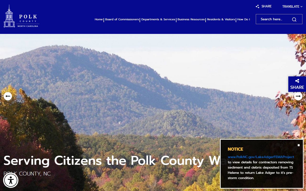 Polk County government website for divorce decree record information