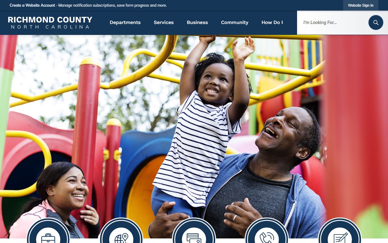 Richmond County government website for divorce decree record information