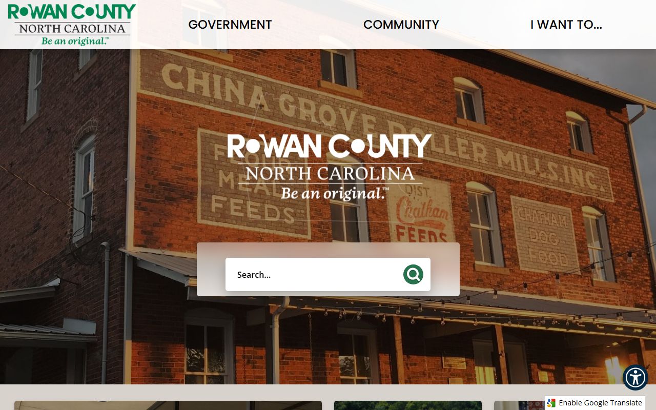 Rowan County government website for divorce decree record information