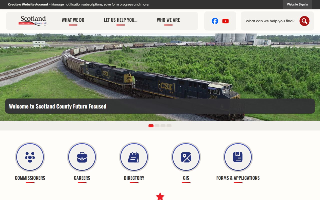 Scotland County government website for divorce decree records