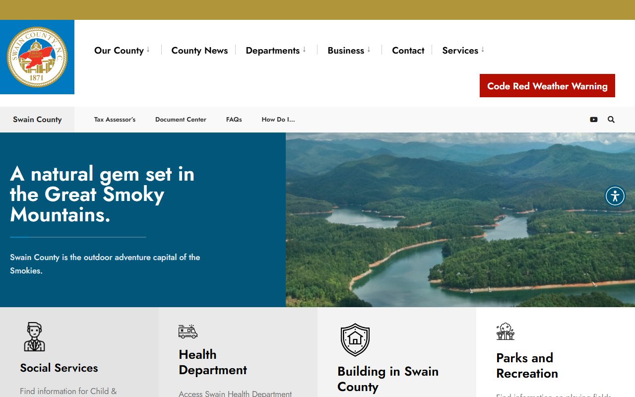 Swain County government website for divorce decree records