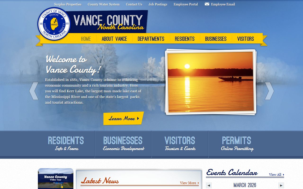 Vance County government website for divorce decree record requests