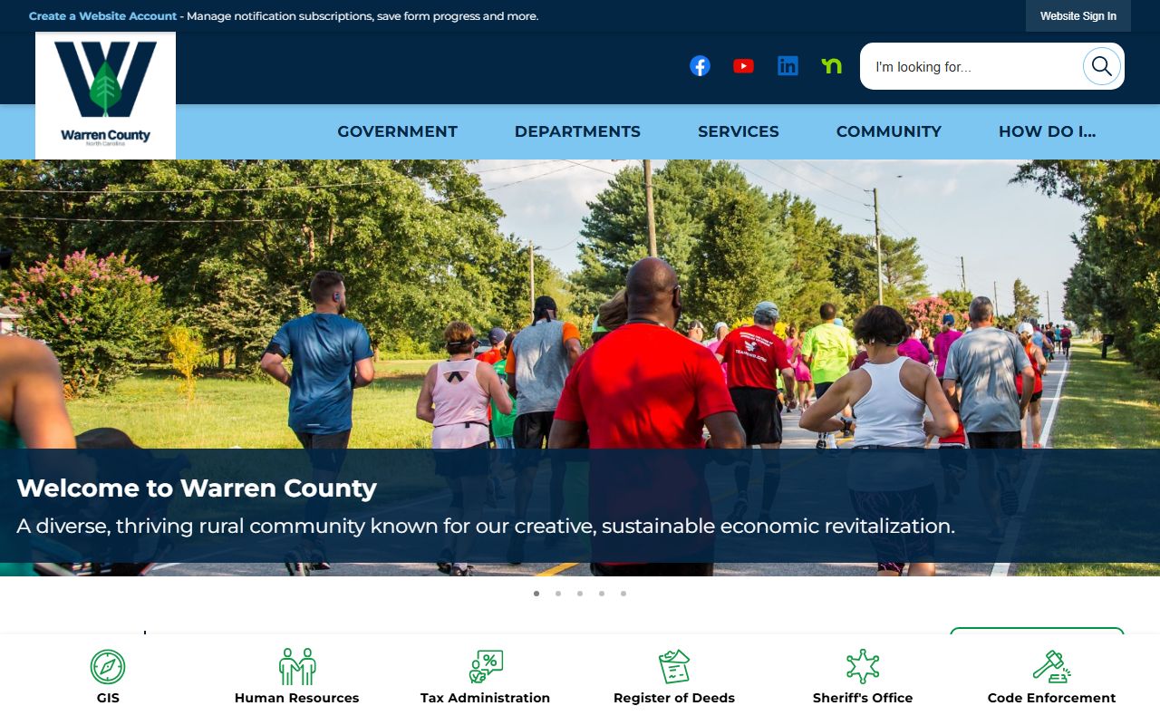 Warren County government website for divorce decree records and court info