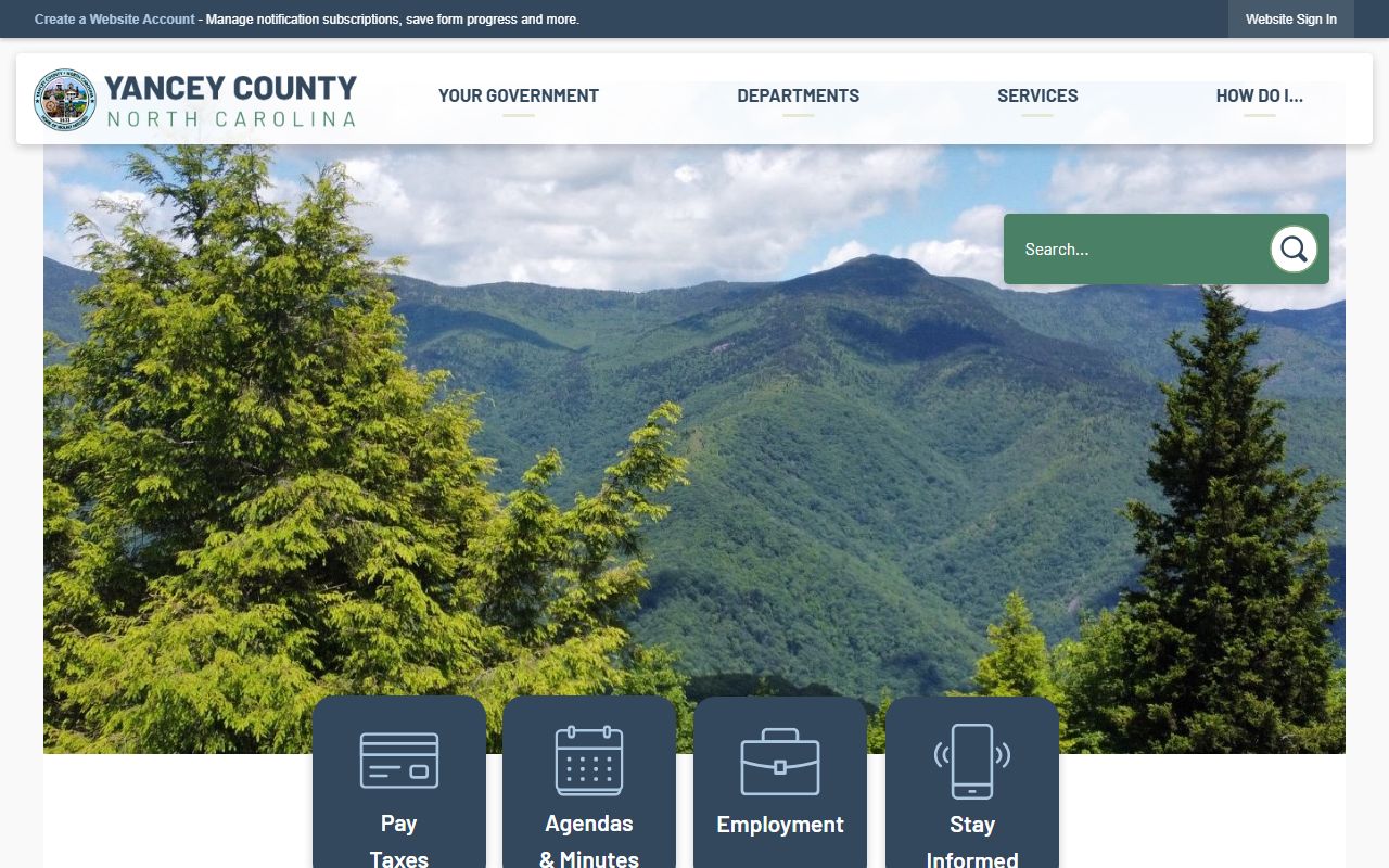 Yancey County government website for divorce decree records access